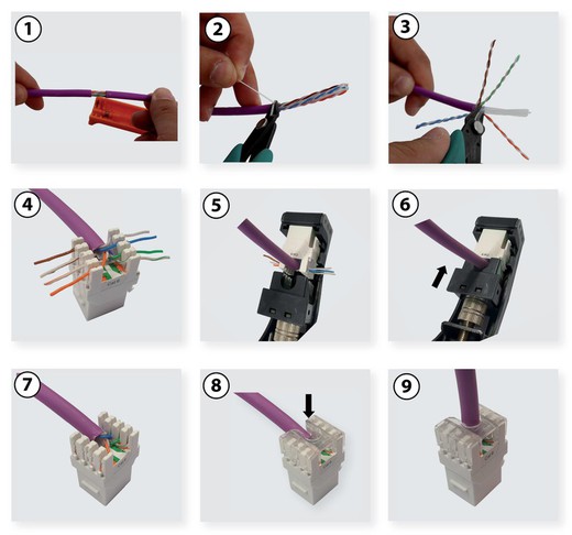 RJ45 Female Connector UTP Cat 6 For Data Cables Rehabilitaweb