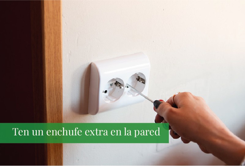 Ten un enchufe extra en la pared