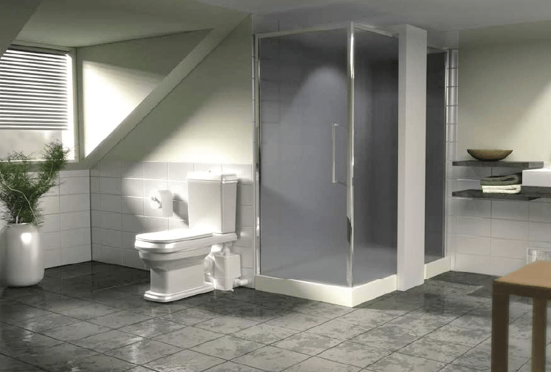 Grundfos Sololift2 WC-1: die praktische und leise Lösung für den Einbau eines Badezimmerzerkleinerers.