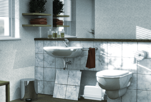 Grundfos Sololift2 WC-3: o triturador de banheiros que permite instalar um vaso sanitário completo onde você quiser.