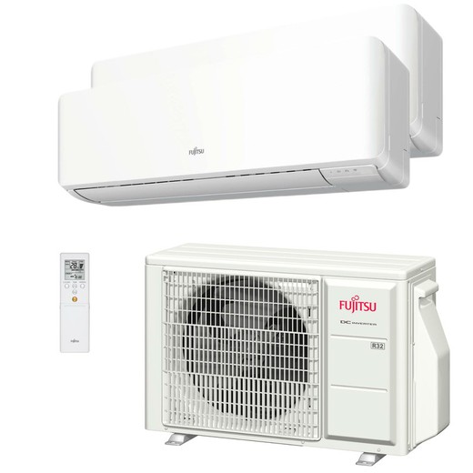 Fujitsu ASY25U2MI-KM(W) 2x1 multisplit airconditioner met Wi-Fi inbegrepen