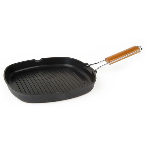 Asador grill de aluminio fundido 24x24cm