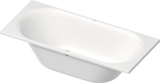 Rectangular bathtub 1800x800mm with two dorsal inclinations