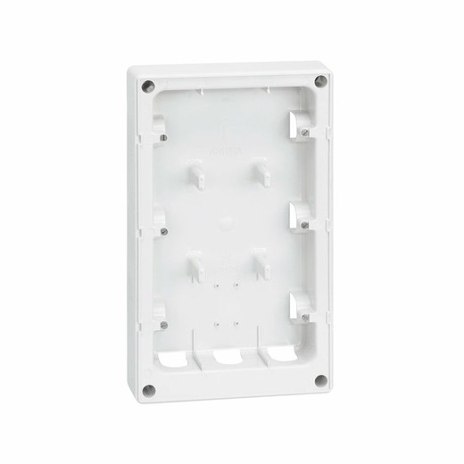 Surface box base for 3-row frame for 6 elements white Simon 27 Centralizations