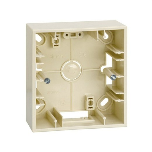 Base for surface wall box for 1 element ivory Simon 27 Play
