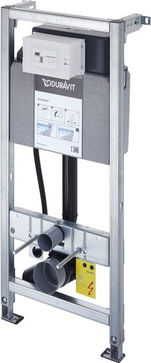 Quadro sanitário DuraSystem integrado com descarga higiênica Duravit 115cm