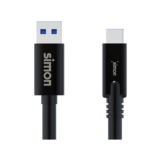 USB 3.1A-USB C cable 1m black Simon