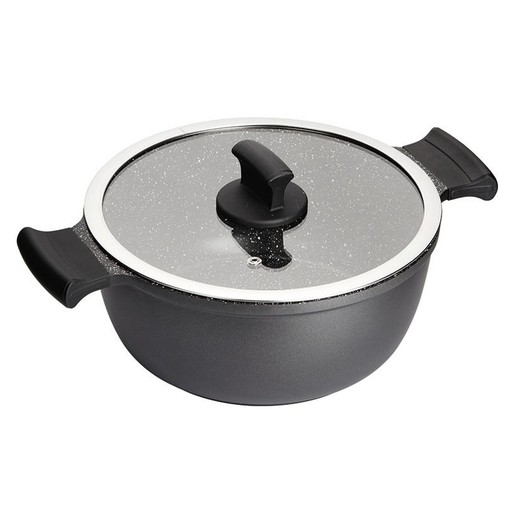 Hoge braadpan met deksel Absolut Black serie 32 cm