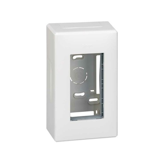 Caja de pared de superficie para 1 elemento doble blanco Simon 500 Cima