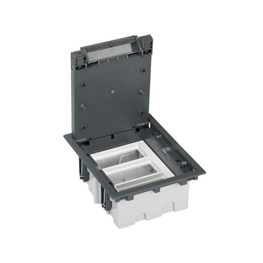 Adjustable floor box for 6 elements in floor installation gray Simon 500 Cima