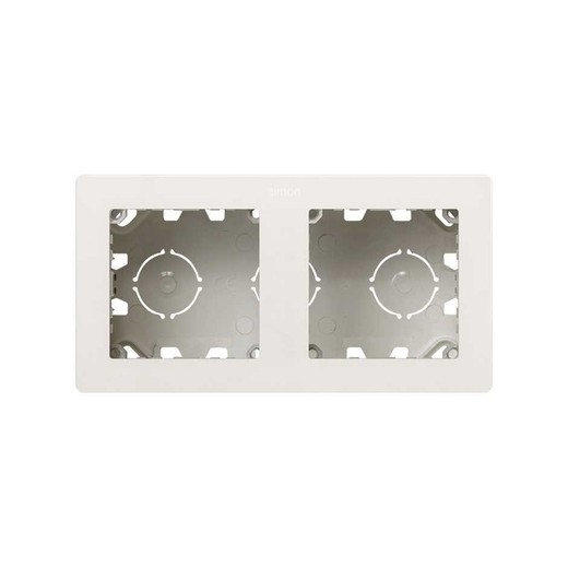 Simon 270 kompakte Oberfläche Box mit 2 Elementen weiß