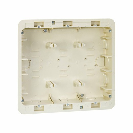 Flush mounting box for 3-row frame for 12 elements white Simon 27 Centralizations