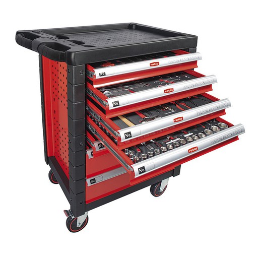 RATIO metal workshop cart 7 drawers + 172 tools