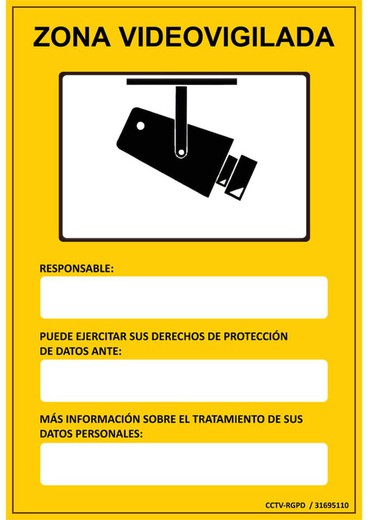 Affiche approuvée CCTV-RGPD