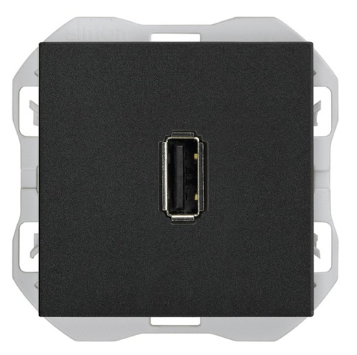 Simon USB connector 270 data type A matt black