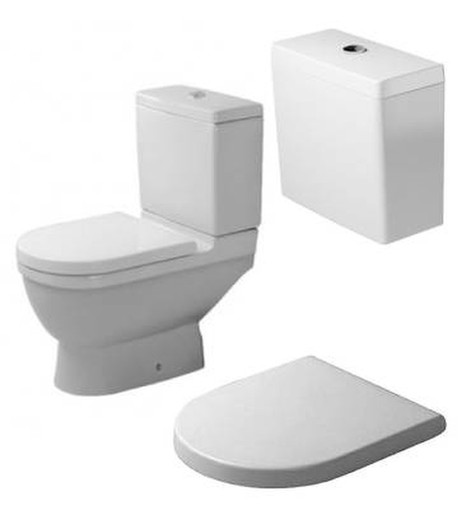 Toilet set with Softclose seat and Starck 3 Duravit cistern