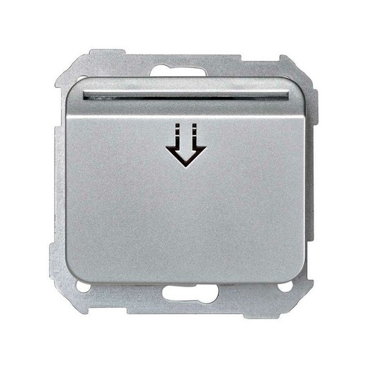 Interruptor de cartão com 1 microinterruptor Simon 75 de alumínio