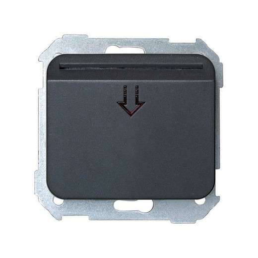 Card switch con 1 microinterruttore Simon 75 in grafite
