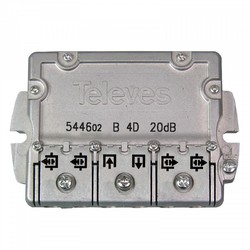 Derivador EasyF 4D 5 a 2400 MHz 20dB Televes
