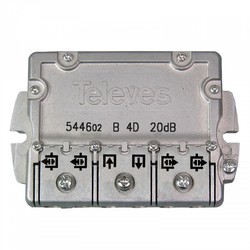 Derivador EasyF 4D 5 a 2400MHz 20dB Televés