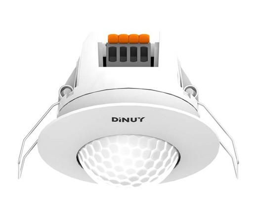 360º Bluetooth detector recessed in white ceiling