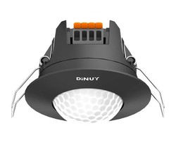 360º Bluetooth detector recessed in black ceiling