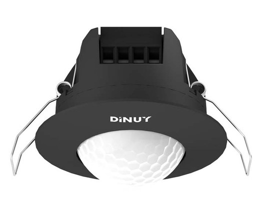 Motion detector recessed in ceiling 360º black