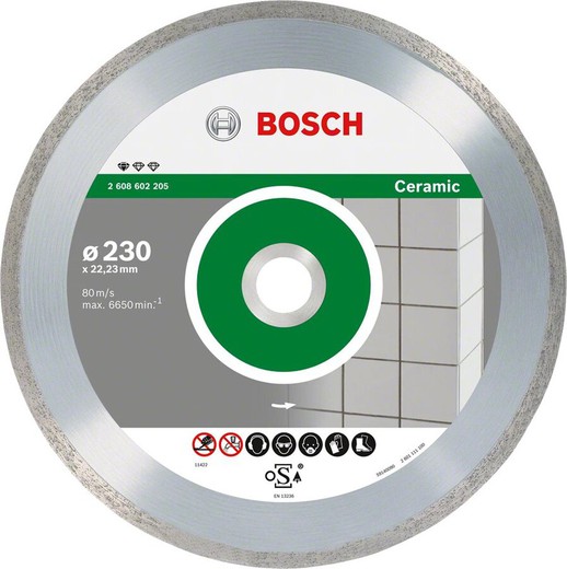 Professional diamond cutting disc for ceramic diameter 115x1.6x7mm