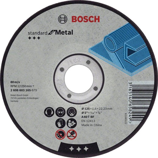 Disco corte metal cóncavo estándar FOR 230x3x22.23