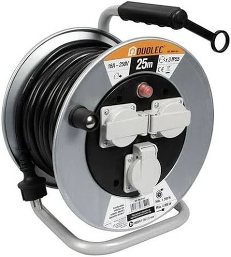 DUOLEC metallic cable reel 25 M