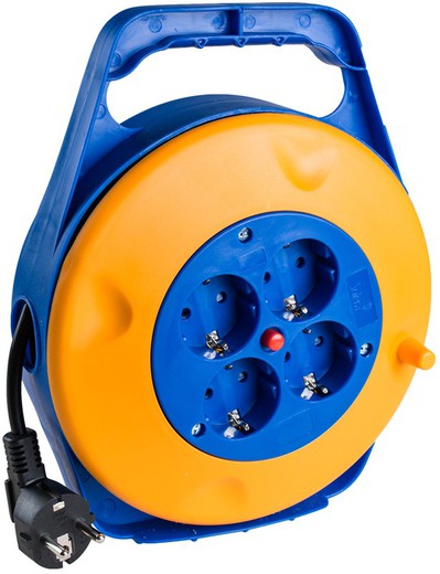 10 meter cable reel with 4 bipolar Solera sockets
