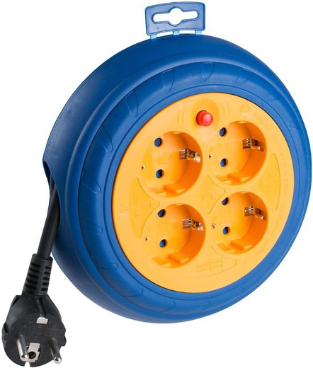 3 meter cable reel with 4 Solera sockets