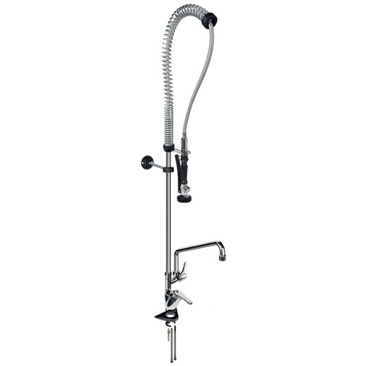 Kitchen faucet equipment single lever indicator shelf swivel spout