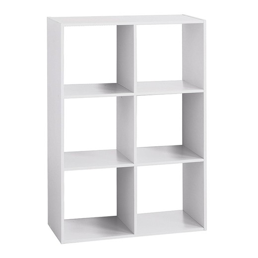 Shelving unit with 6 shelves white 67.6x32xh.100.5cm 5 Five