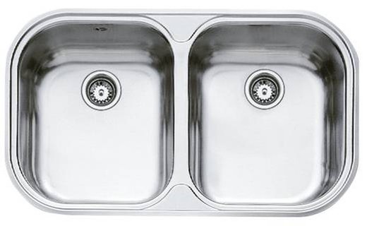 80 cm STYLO 2C built-in sink with two Teka bowls