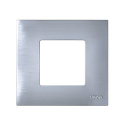 Couvercle interchangeable pour châssis 1 élément inox Simon 27 Play