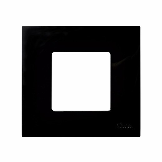 Frame cover for 1 element in black Simon 27 Play
