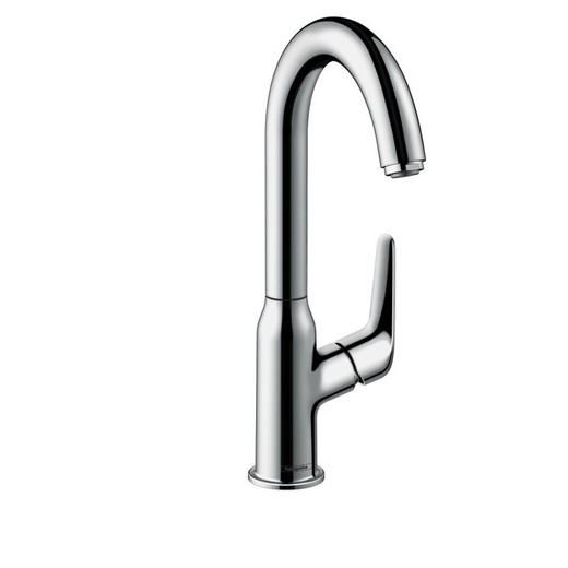 Hansgrohe single lever basin mixer tap with swivel spout and without waste set