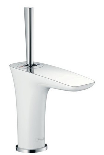 Grifo monomando lavabo Puravida blanco/cromo Hansgrohe