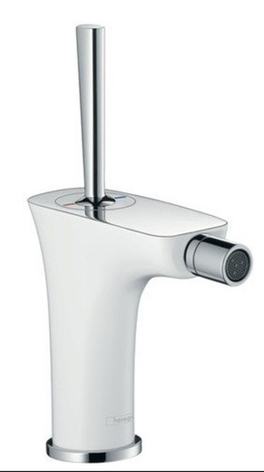 Grifo montando lavabo Puravida blanco/cromo Hansgrohe