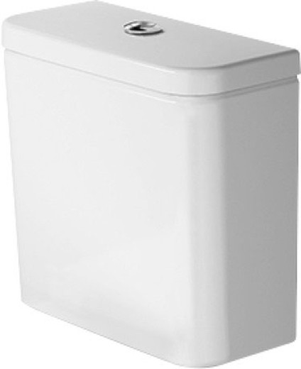 WC sur pied Duravit Rimless® avec réservoir bas, réservoir d'alimentation par le bas et siège de WC sans fermeture amortie Duravit No.1