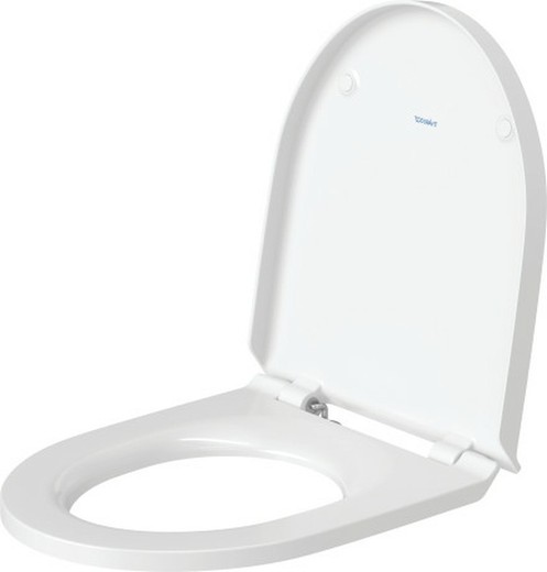 Duravit Rimless® floor-standing low-tank toilet, bottom-fed cistern and Duravit No.1 SoftClose toilet seat