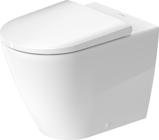 D-Neo staand toilet met randloze en horizontale afvoer