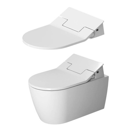 Wall-hung toilet with seat Duravit Rimless for SensoWash