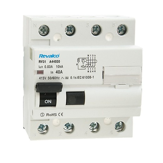 Interruptor diferencial RV31 4P 125A 300mA clase AC