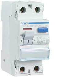 Hager type-AC differential switch 2P 40A 30mA