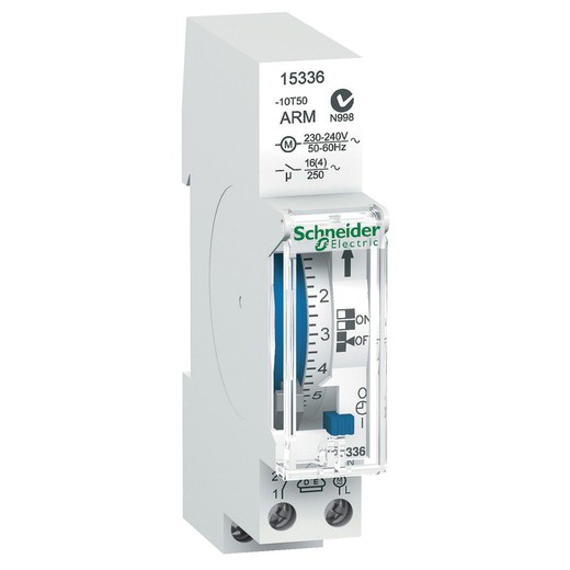 Analogue time switch IH 24h with 1 module 100h 1C-16A Schneider electric