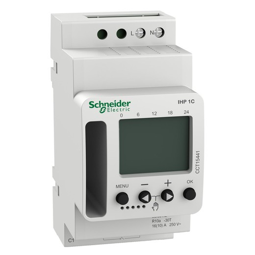 Interruptor horario programable digital de 1 módulo Acti9 Schneider electric