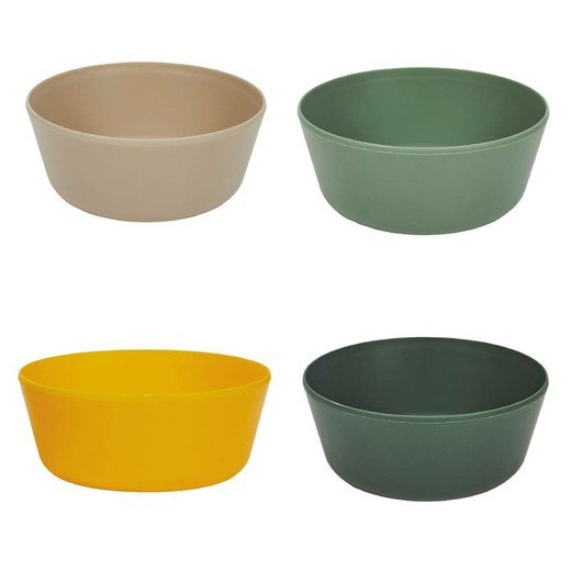 Set of 24 plastic bowls, Soleil Series