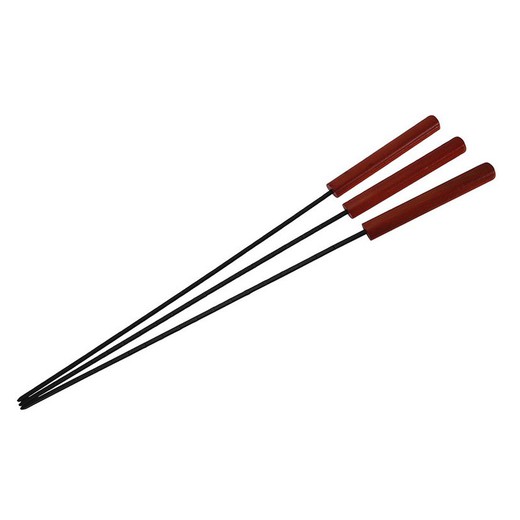 Set of 3 skewers for barbecue 48cm